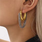 Alia Bicolor Chain Hoops