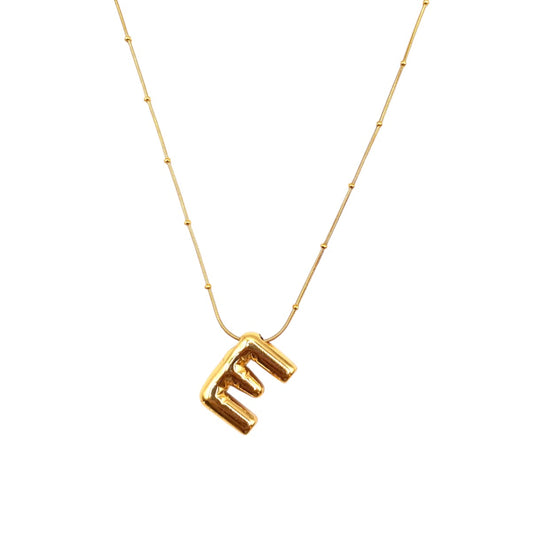 Letter E Golden Necklace