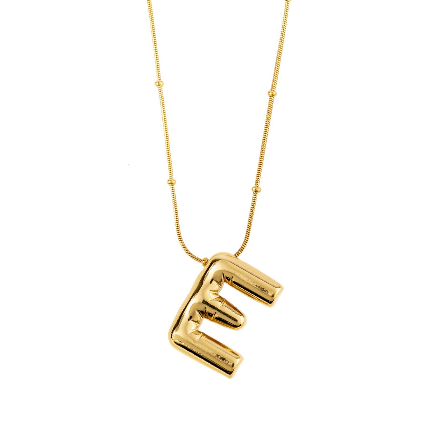 Letter E Golden Necklace