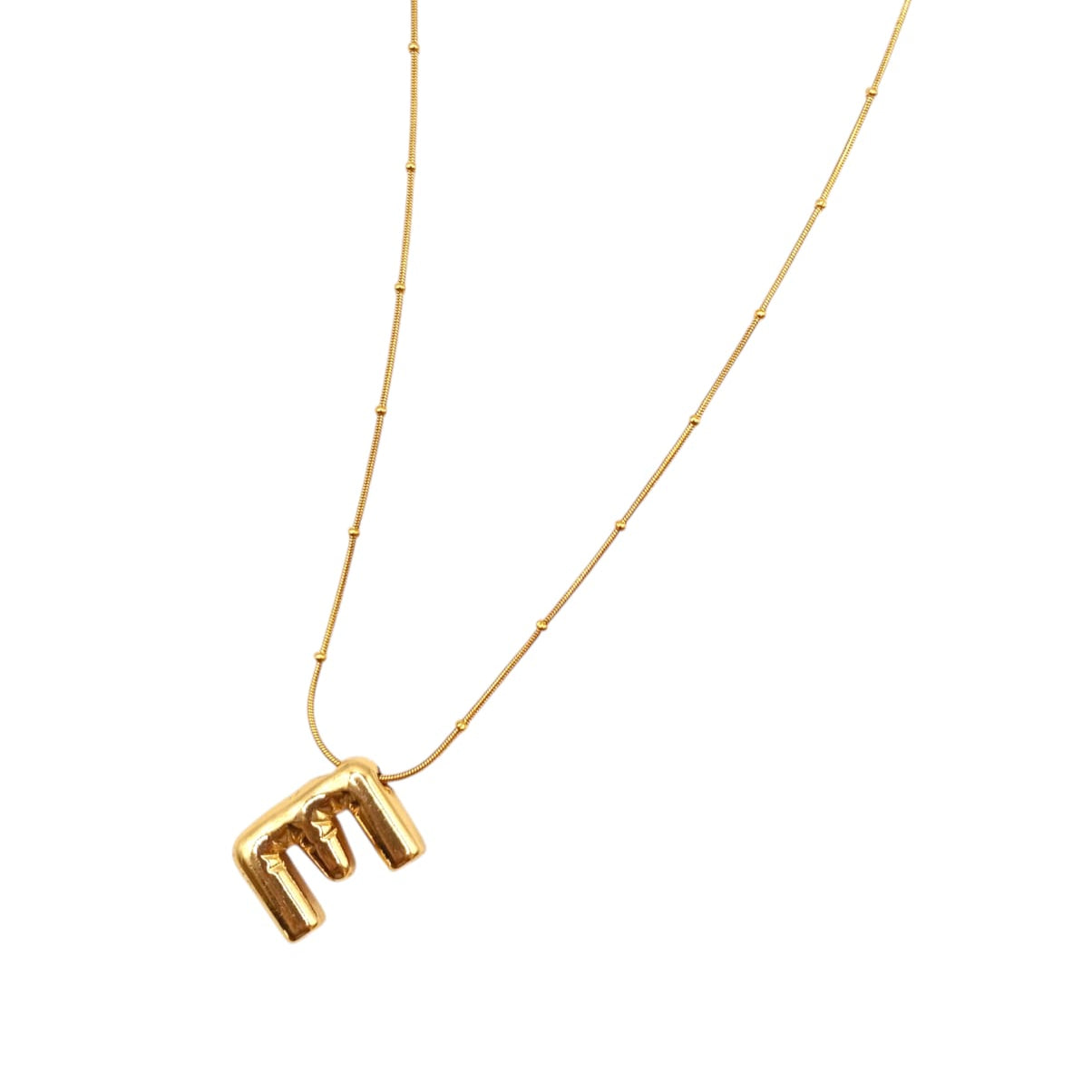 Letter E Golden Necklace