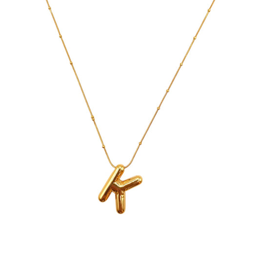Letter K Golden Necklace