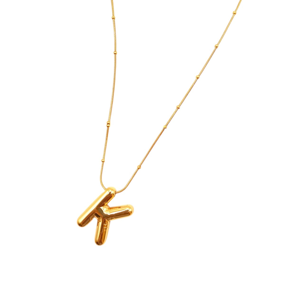 Letter K Golden Necklace