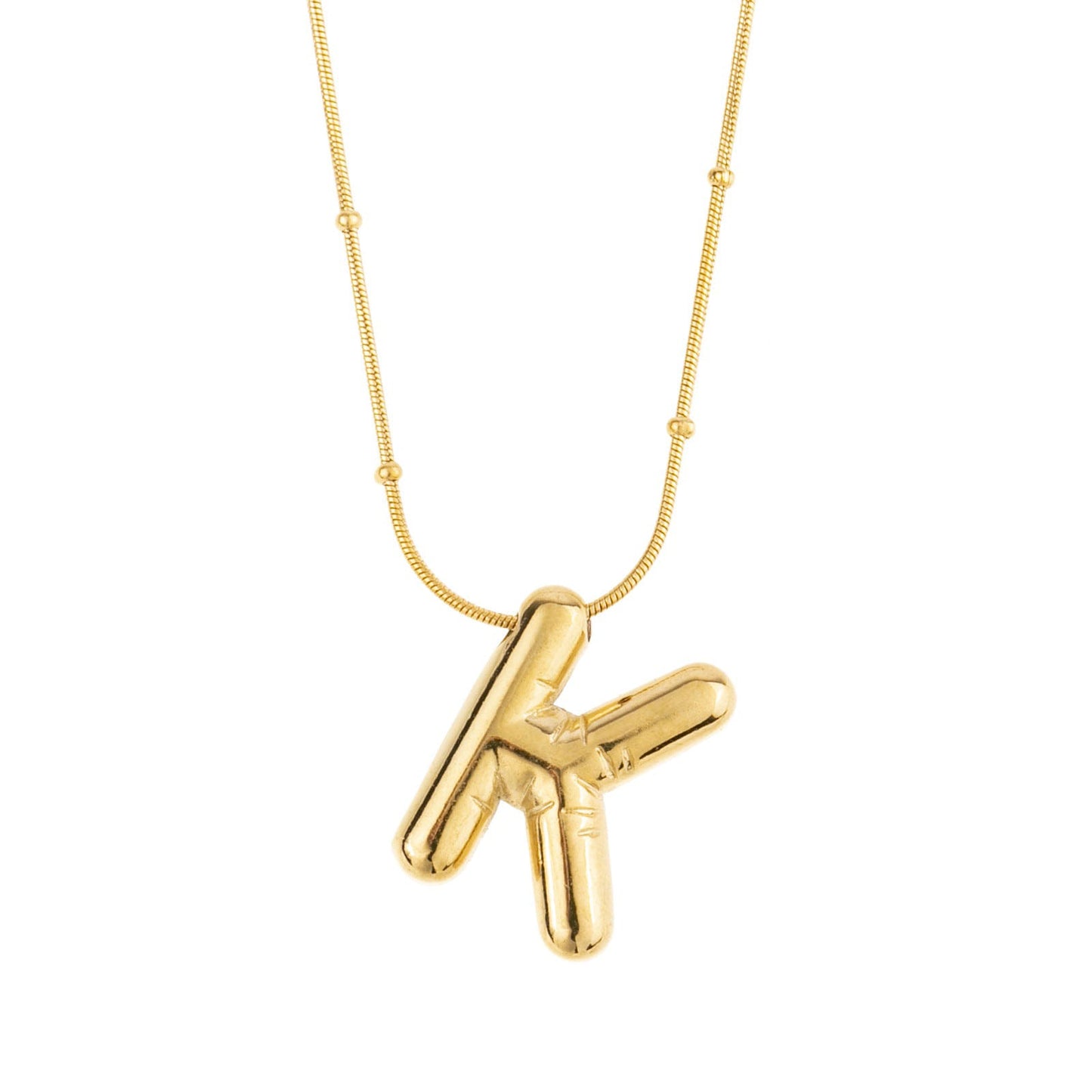Letter K Golden Necklace