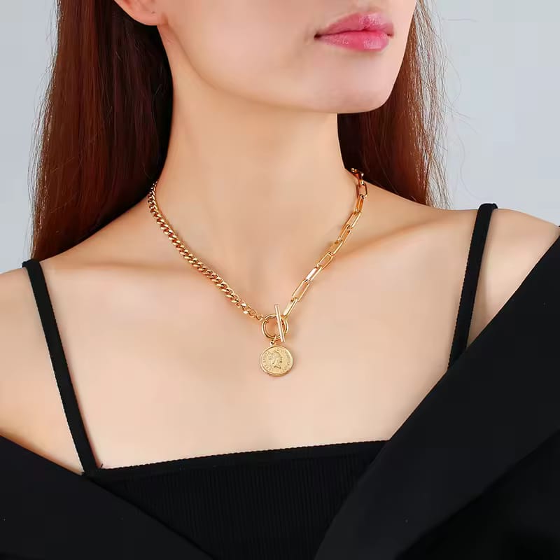 Queen Isabella Coin Necklace